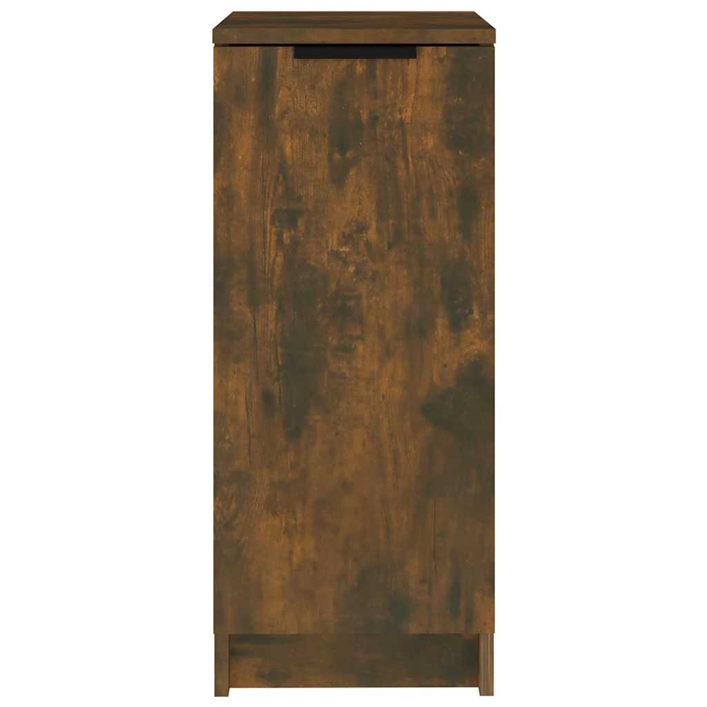 Shoe Cabinet Smoked Oak 30x35x70 cm Engineered Wood