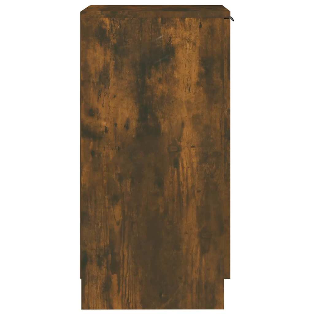 Shoe Cabinet Smoked Oak 30x35x70 cm Engineered Wood