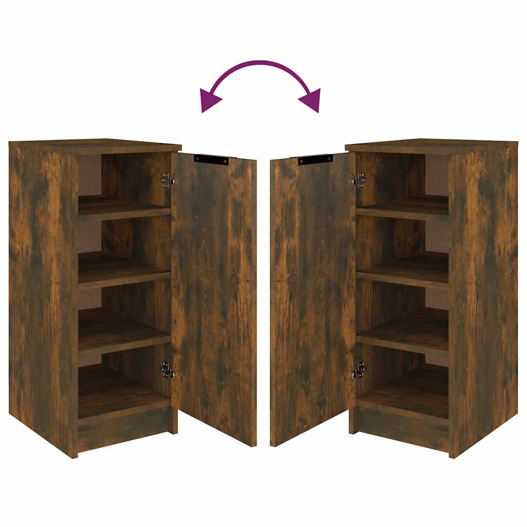 Shoe Cabinet Smoked Oak 30x35x70 cm Engineered Wood