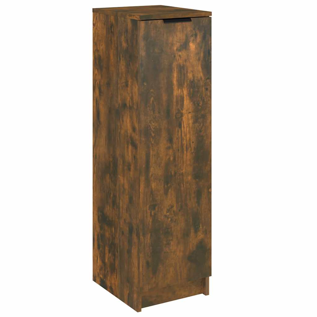 Shoe Cabinet Smoked Oak 30x35x100 cm Engineered Wood