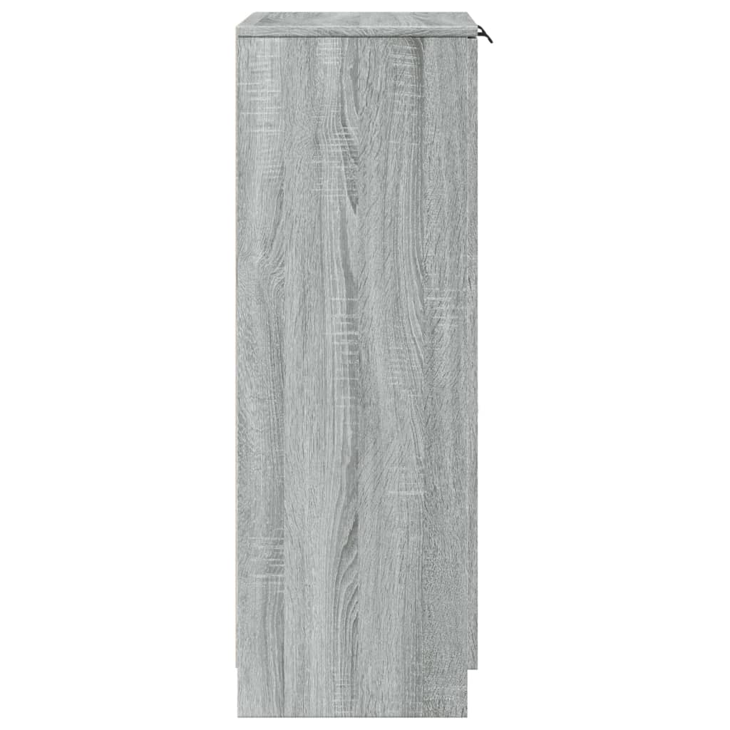 vidaXL Shoe Cabinet Grey Sonoma 59x35x100 cm Engineered Wood