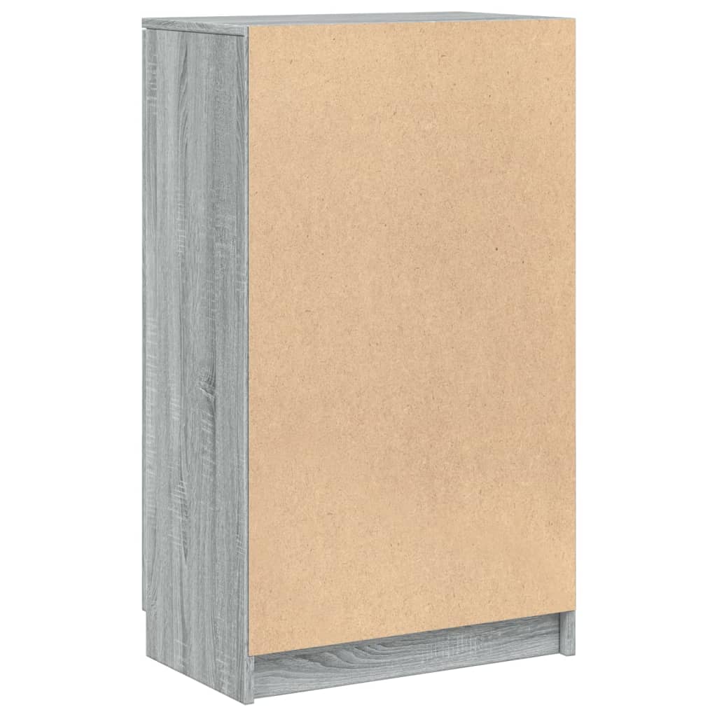 vidaXL Shoe Cabinet Grey Sonoma 59x35x100 cm Engineered Wood