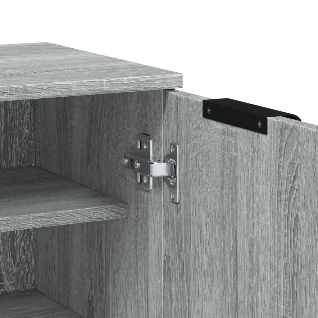 vidaXL Shoe Cabinet Grey Sonoma 59x35x100 cm Engineered Wood