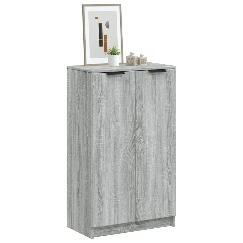 vidaXL Shoe Cabinet Grey Sonoma 59x35x100 cm Engineered Wood