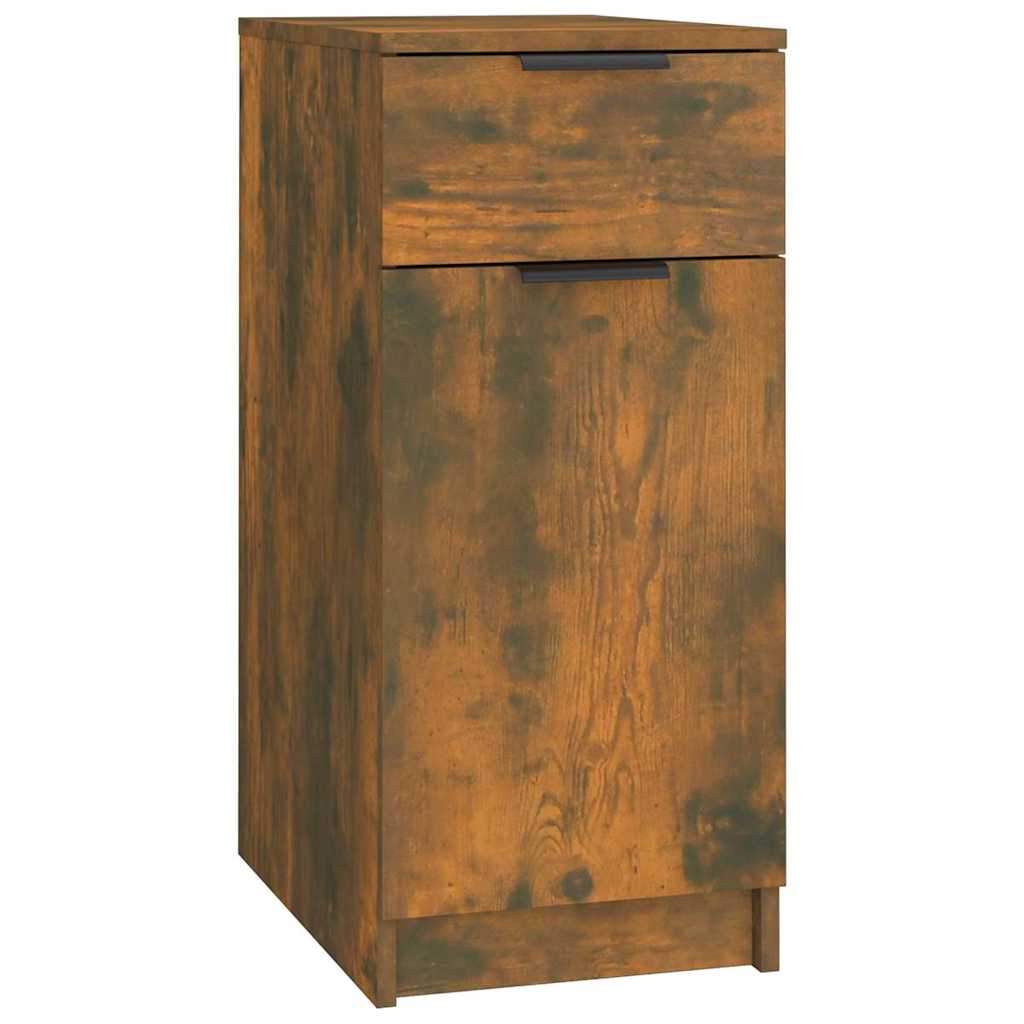Desk Cabinet Smoked Oak 33,5x50x75 cm Engineered Wood