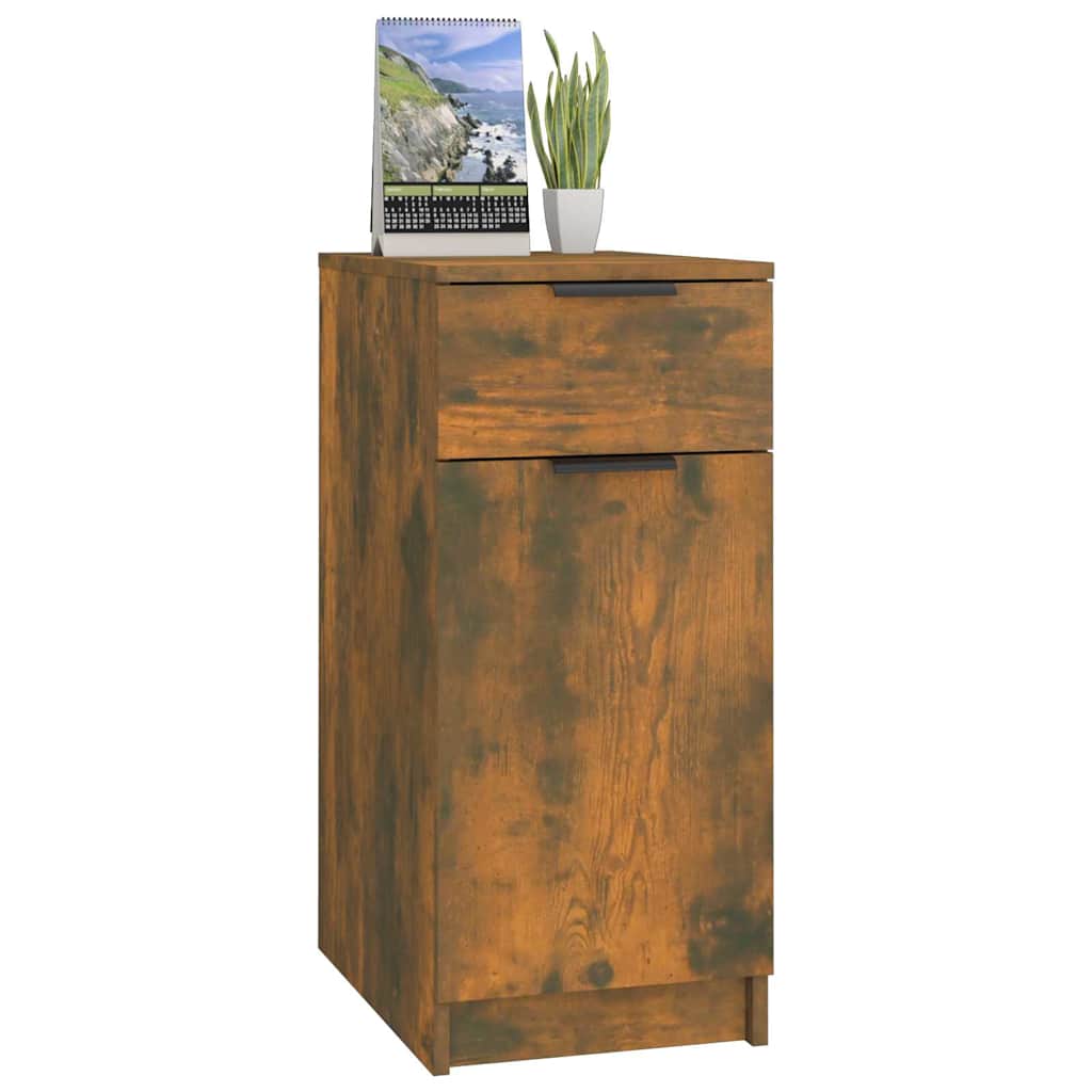 Desk Cabinet Smoked Oak 33,5x50x75 cm Engineered Wood