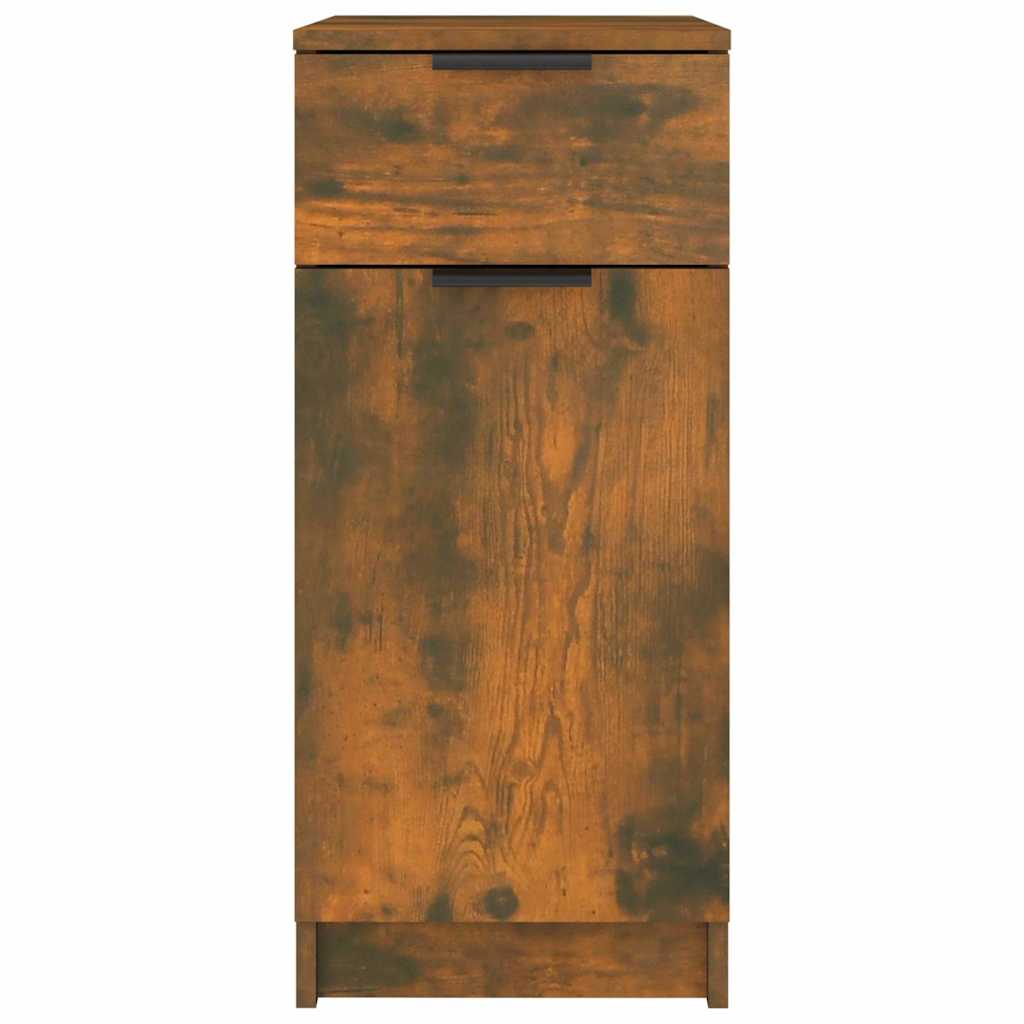 Desk Cabinet Smoked Oak 33,5x50x75 cm Engineered Wood