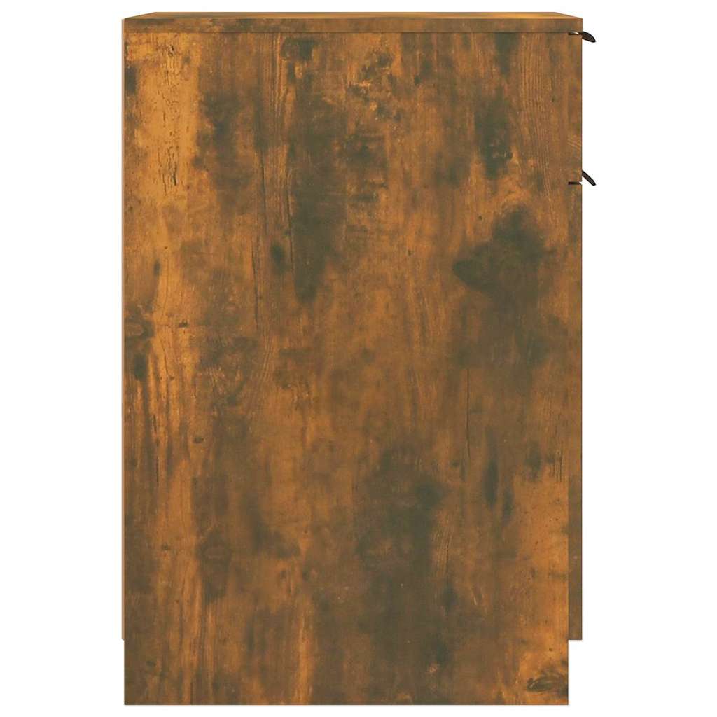 Desk Cabinet Smoked Oak 33,5x50x75 cm Engineered Wood