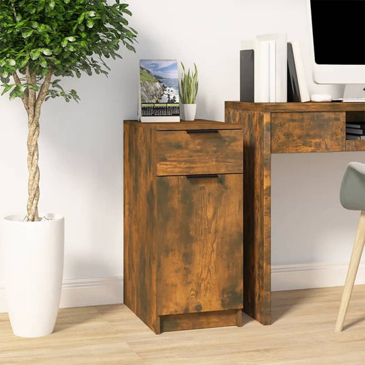 Desk Cabinet | Smoked Oak | Engineered wood | 33.5x50x75 cm