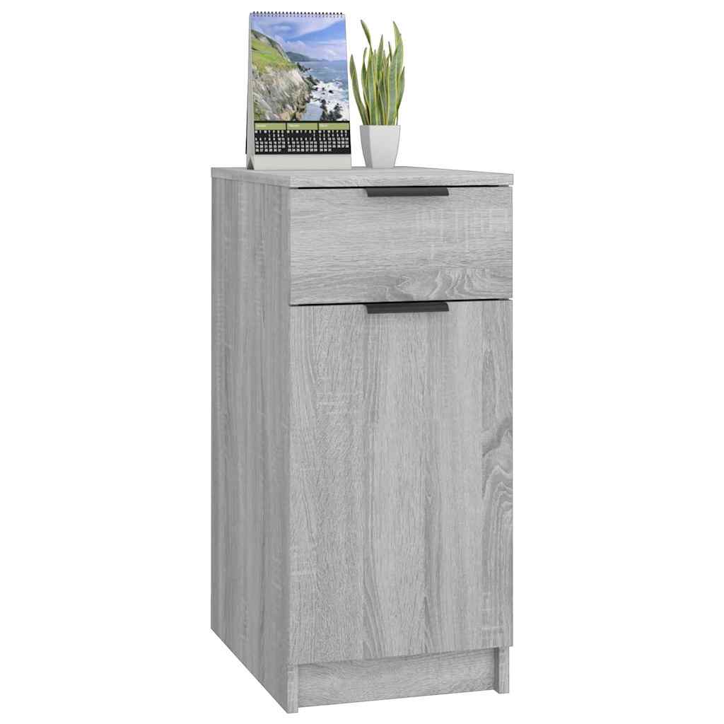 Desk Cabinet Grey Sonoma 33,5x50x75 cm Engineered Wood