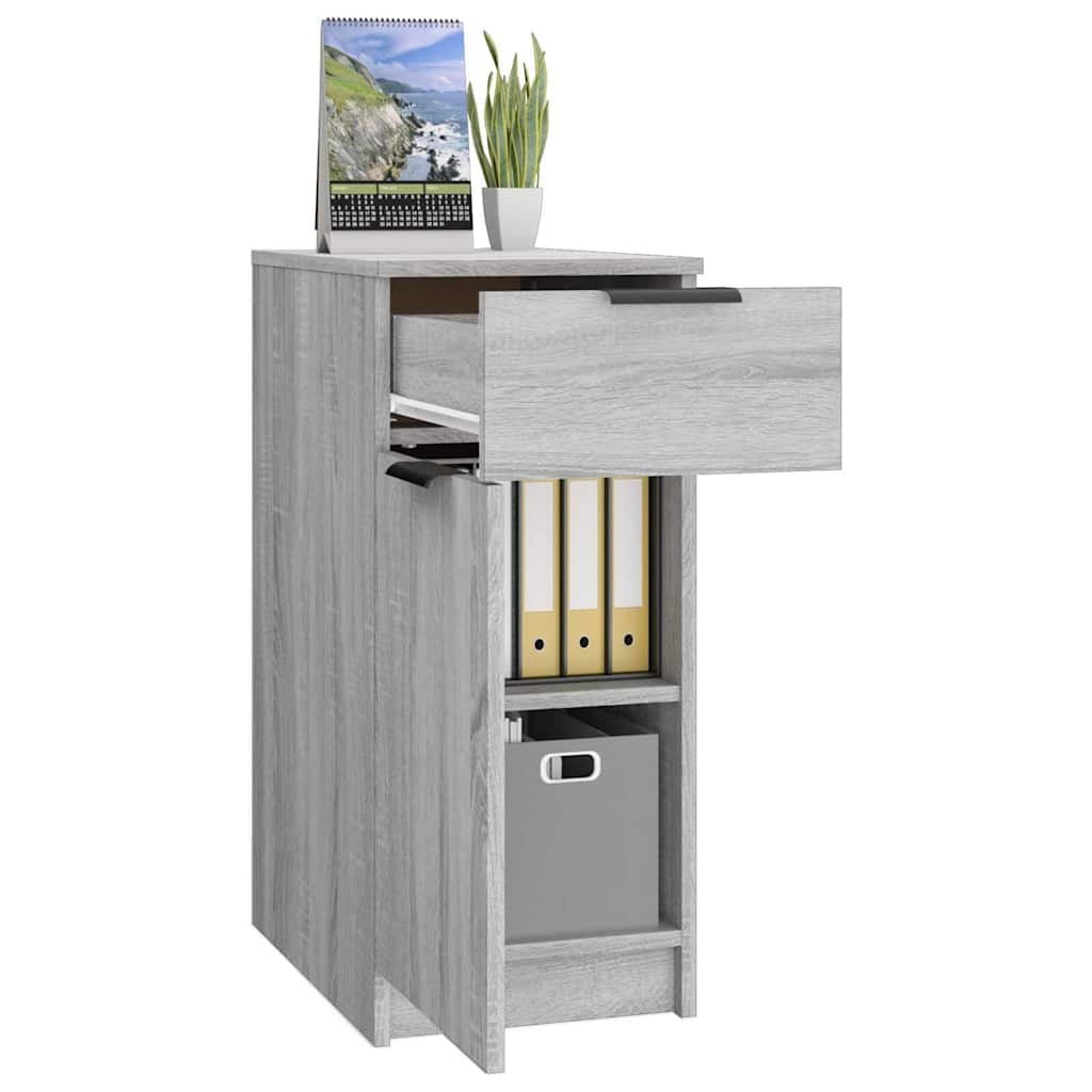 Desk Cabinet Grey Sonoma 33,5x50x75 cm Engineered Wood