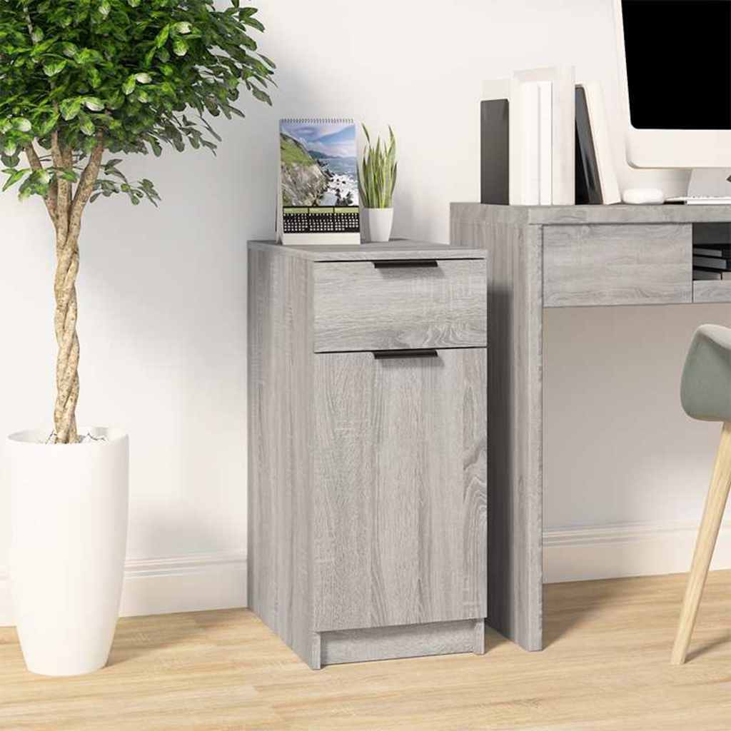 Desk Cabinet Grey Sonoma 33,5x50x75 cm Engineered Wood
