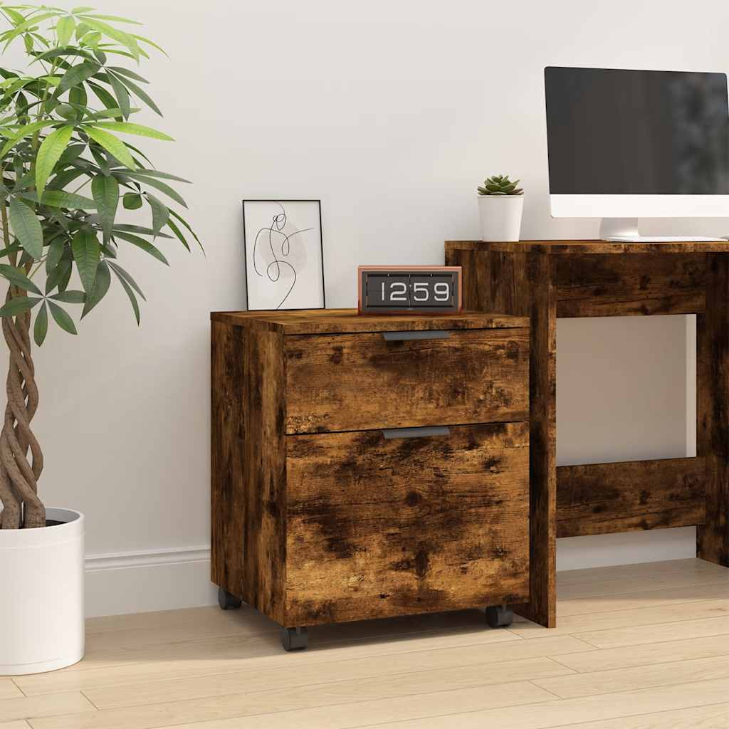 File Cabinet | Smoked Oak | Engineered Wood | Regular