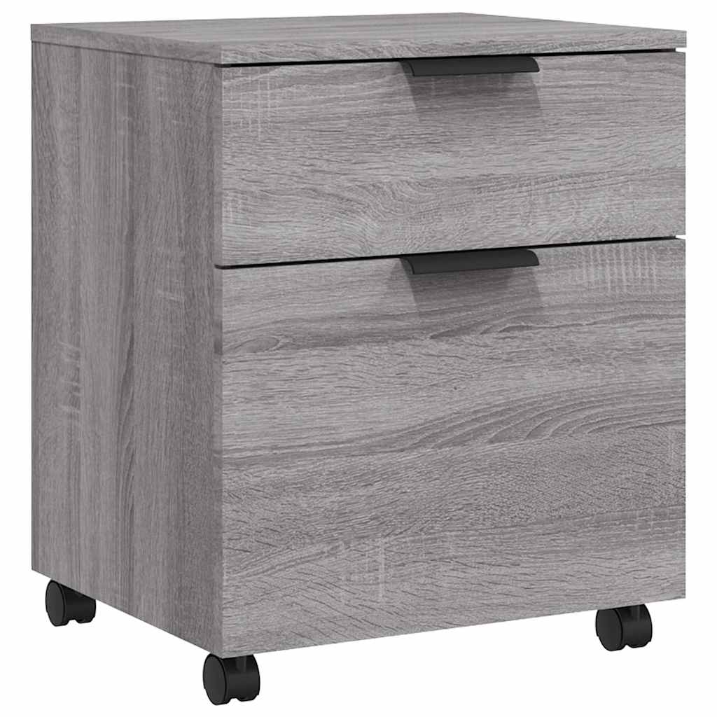 Mobile File Cabinet with Wheels Grey Sonoma 45x38x54 cm