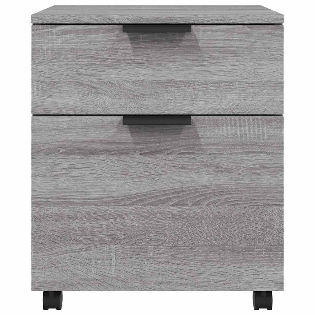 Mobile File Cabinet with Wheels Grey Sonoma 45x38x54 cm