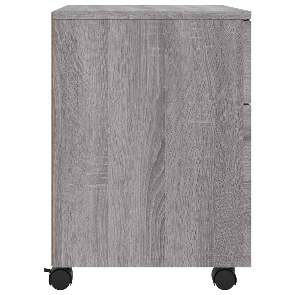 Mobile File Cabinet with Wheels Grey Sonoma 45x38x54 cm