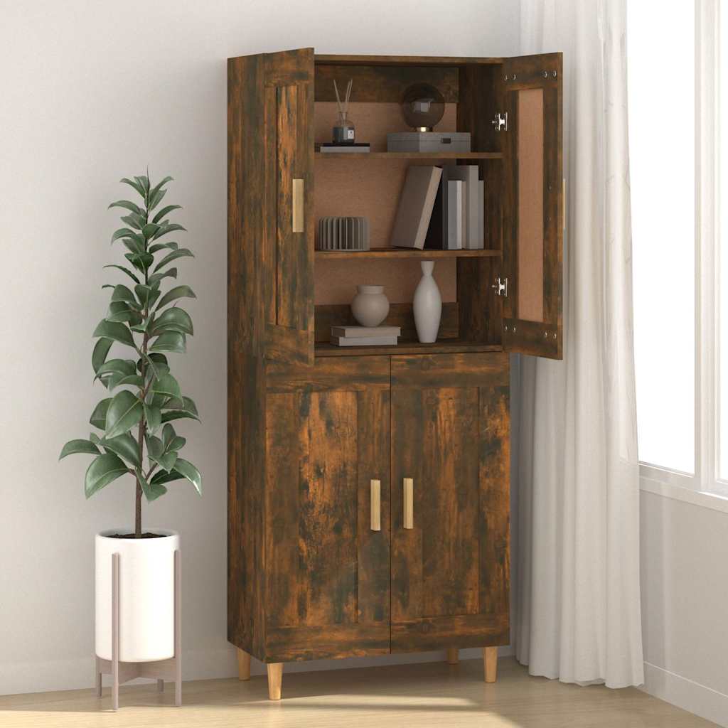 817339 vidaXL Sideboard Smoked Oak 69,5x34x90 cm Engineered Wood