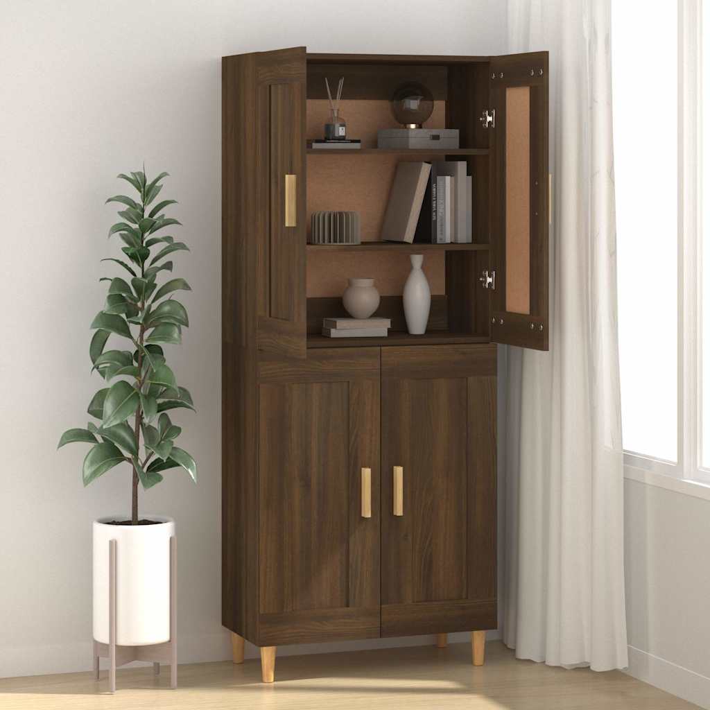 817341 vidaXL Sideboard Brown Oak 69,5x34x90 cm Engineered Wood