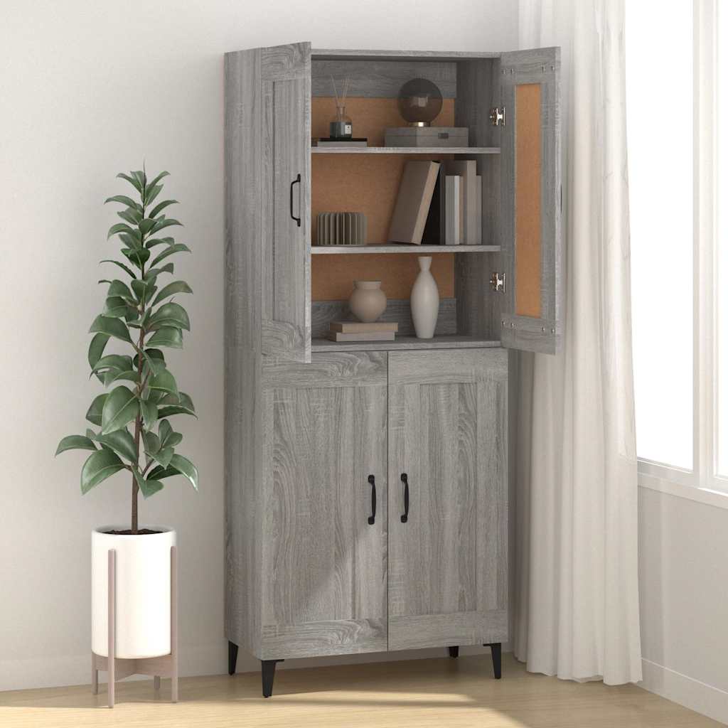 Sideboard Grey Sonoma 69,5x34x90 cm Engineered Wood