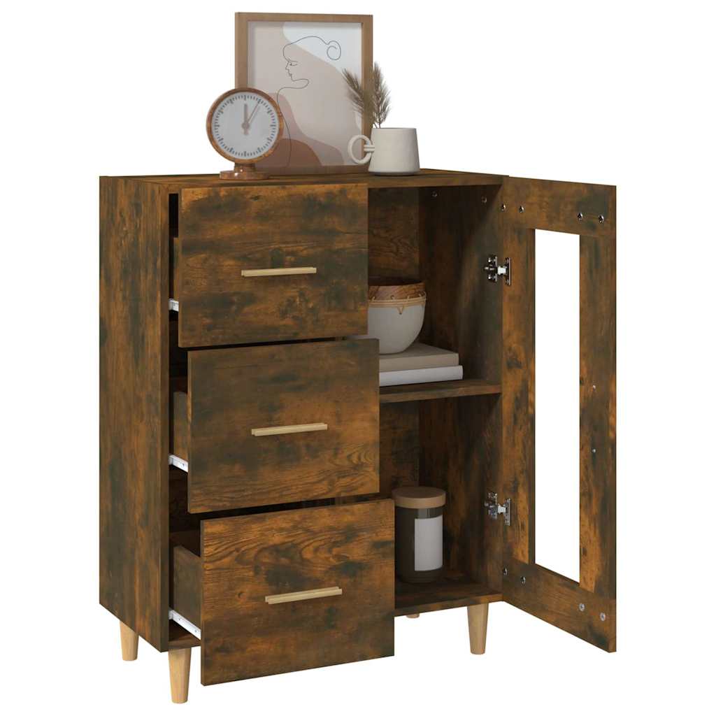 Sideboard Smoked Oak 69,5x34x90 cm Engineered Wood