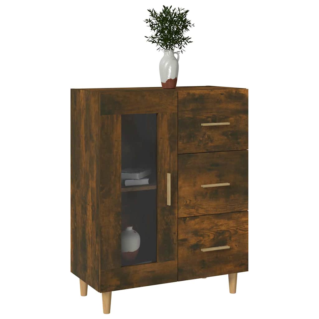 Sideboard Smoked Oak 69,5x34x90 cm Engineered Wood