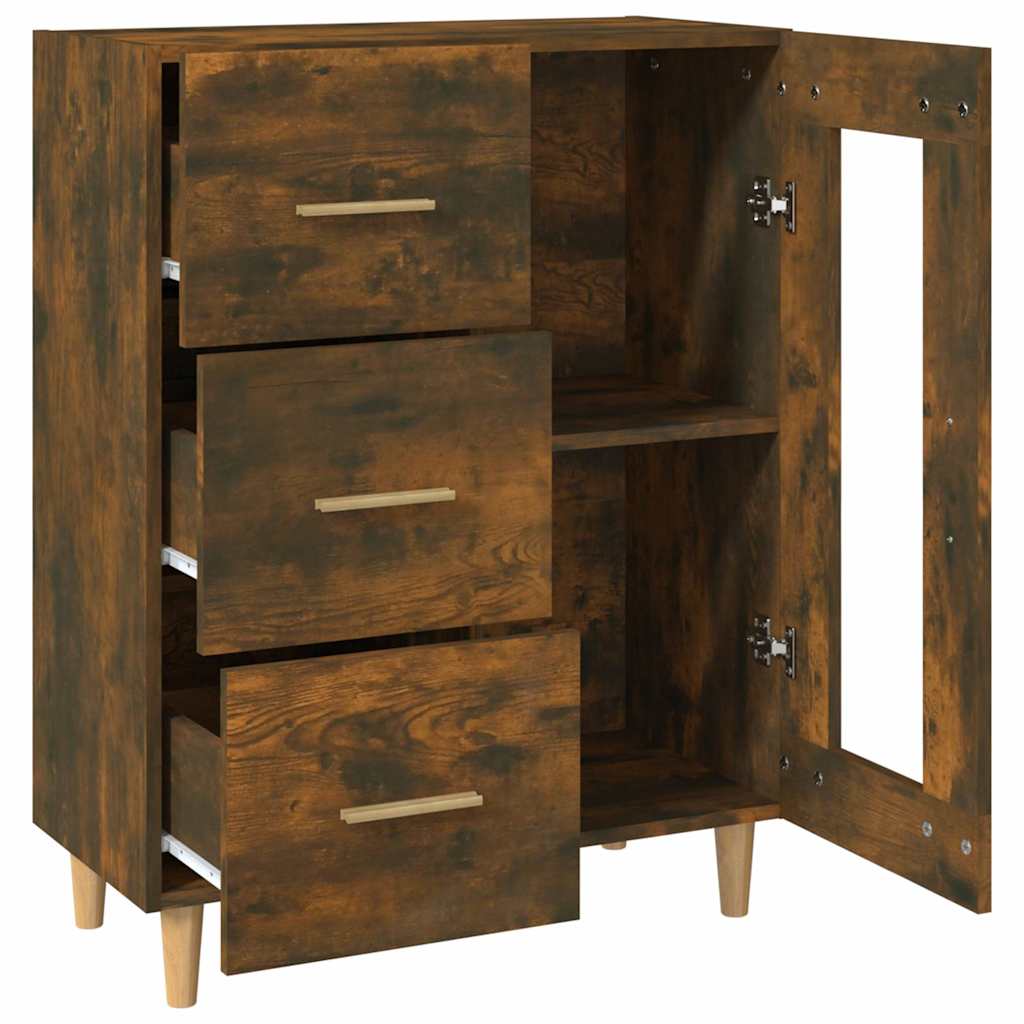 Sideboard Smoked Oak 69,5x34x90 cm Engineered Wood