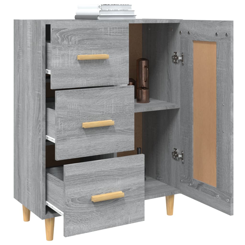 Sideboard Grey Sonoma 69.5x34x90 cm Engineered Wood