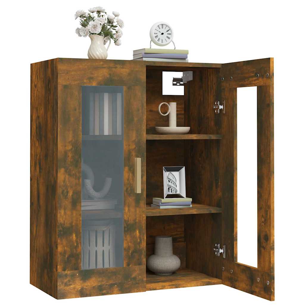 Hanging Wall Cabinet Smoked Oak 69,5x34x90 cm