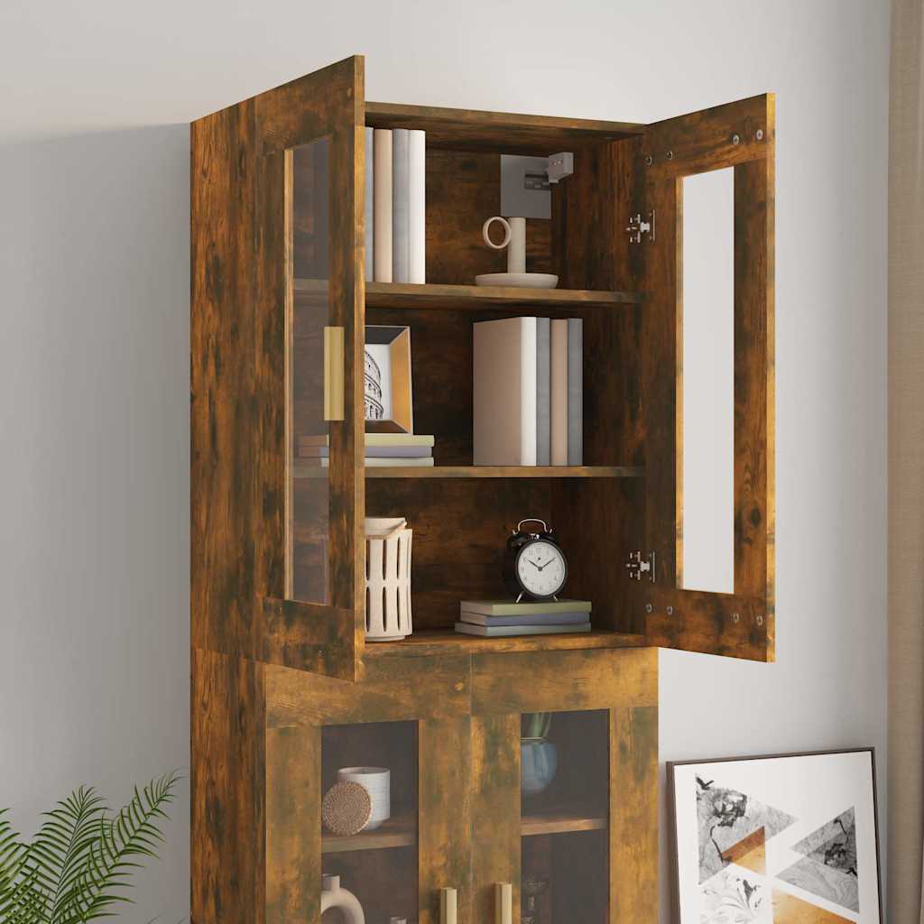 Hanging Wall Cabinet Smoked Oak 69,5x34x90 cm