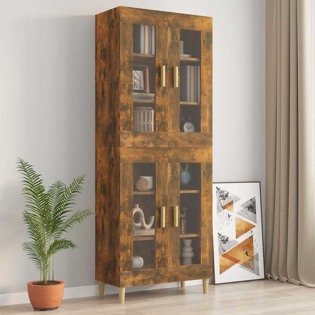 Hanging Wall Cabinet Smoked Oak 69,5x34x90 cm