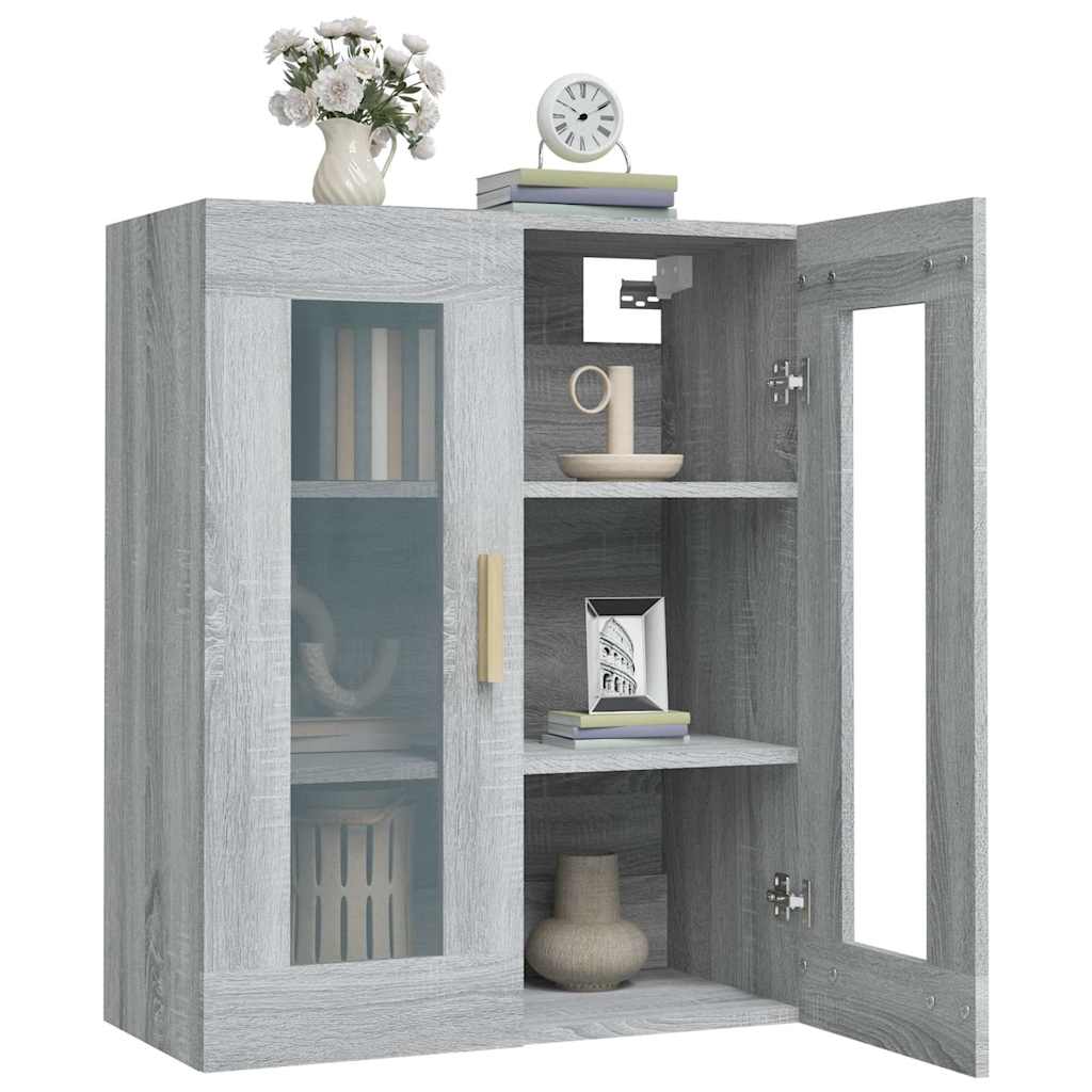 Hanging Wall Cabinet Grey Sonoma 69,5x34x90 cm