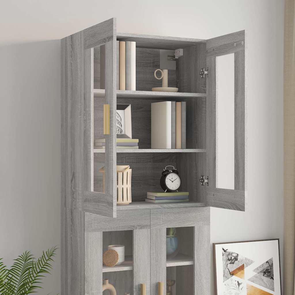 Hanging Wall Cabinet Grey Sonoma 69,5x34x90 cm