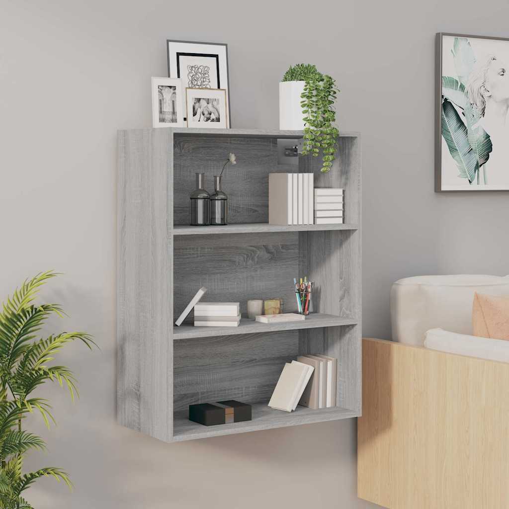 817400 vidaXL Hanging Wall Cabinet Grey Sonoma 69,5x32,5x90 cm
