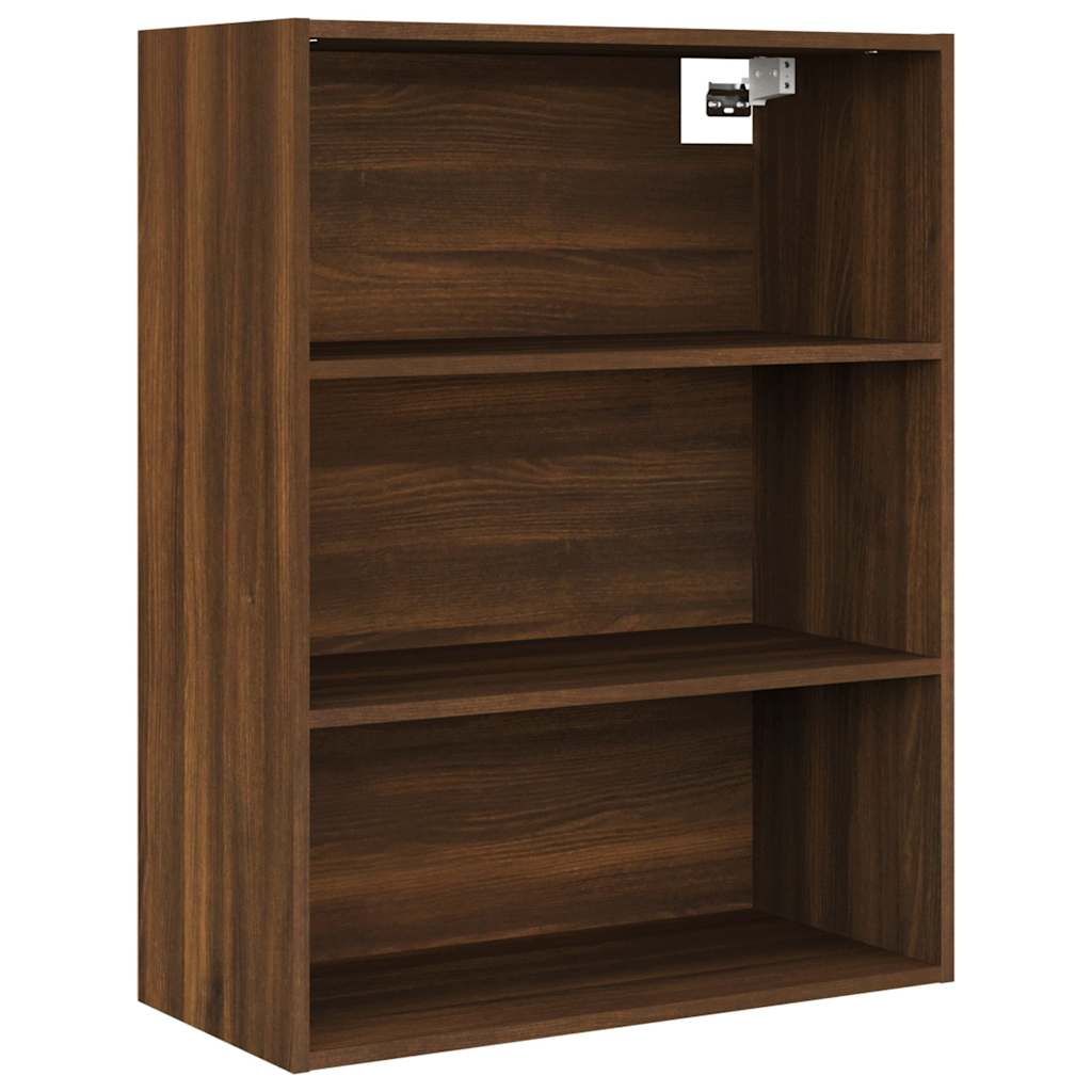 817401 vidaXL Hanging Wall Cabinet Brown Oak 69,5x32,5x90 cm