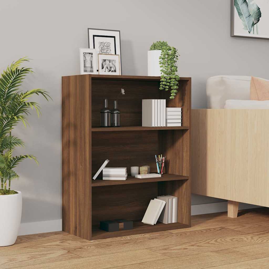 817401 vidaXL Hanging Wall Cabinet Brown Oak 69,5x32,5x90 cm