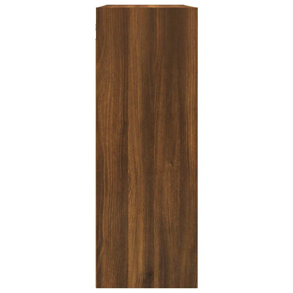 817401 vidaXL Hanging Wall Cabinet Brown Oak 69,5x32,5x90 cm