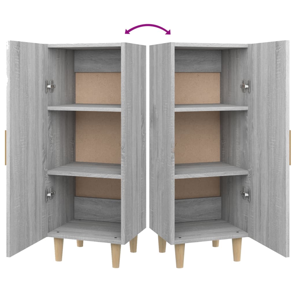 Sideboard Grey Sonoma 34.5x34x90 cm Engineered Wood