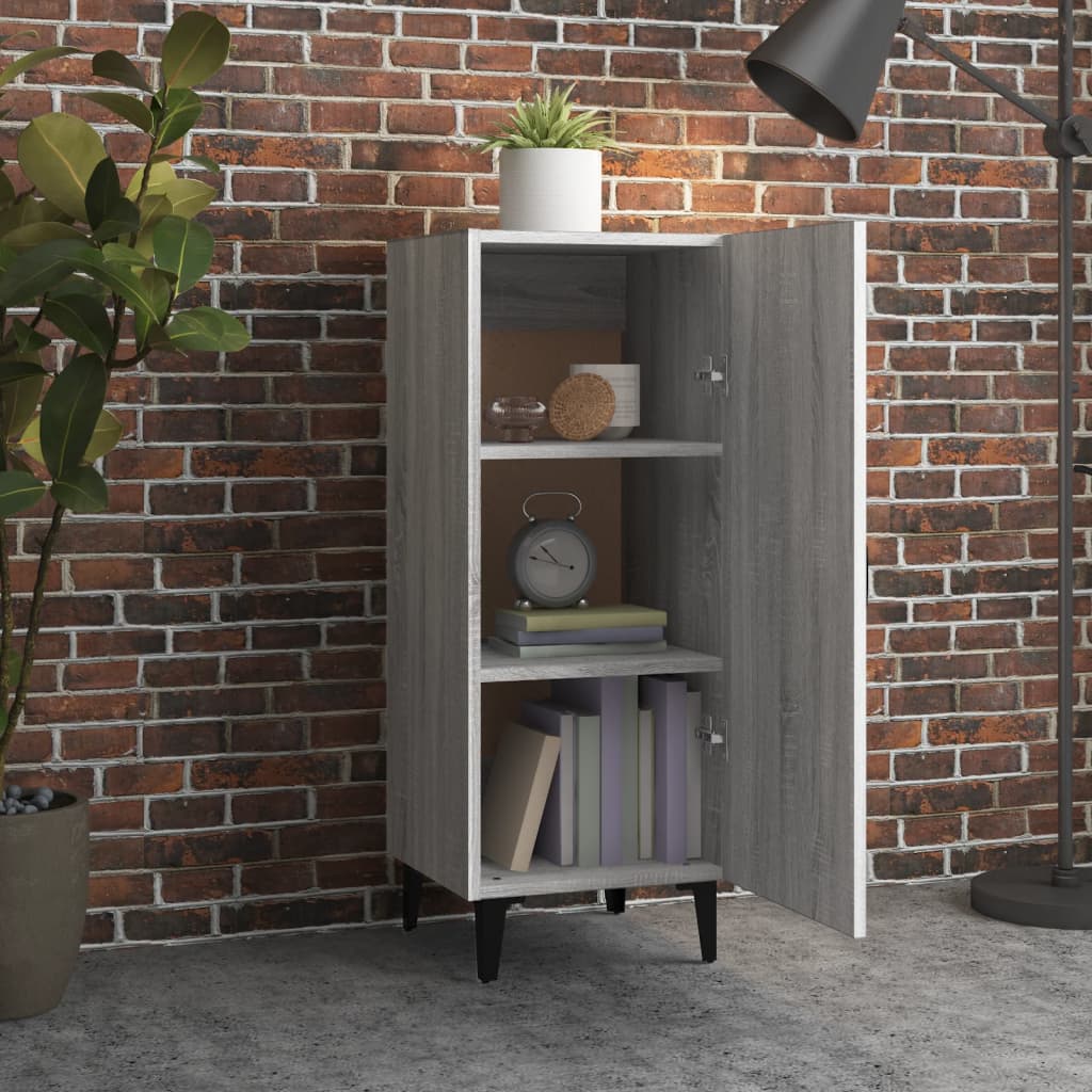 Sideboard Grey Sonoma 34.5x34x90 cm Engineered Wood