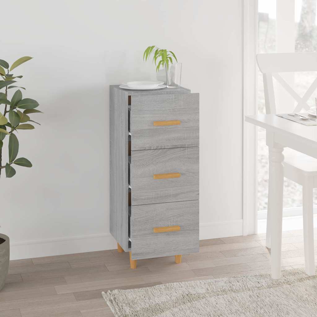 Sideboard Grey Sonoma 34,5x34x90 cm Engineered Wood