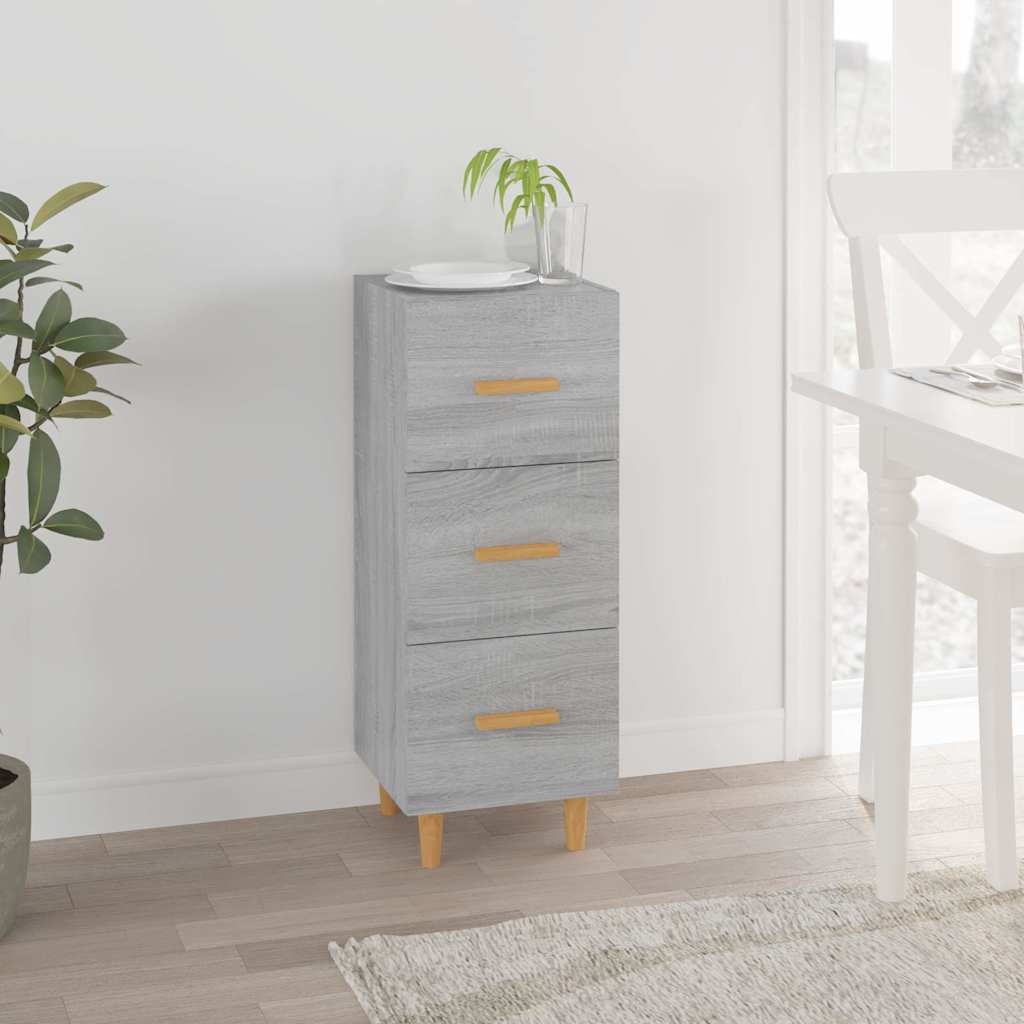 Sideboard Grey Sonoma 34,5x34x90 cm Engineered Wood