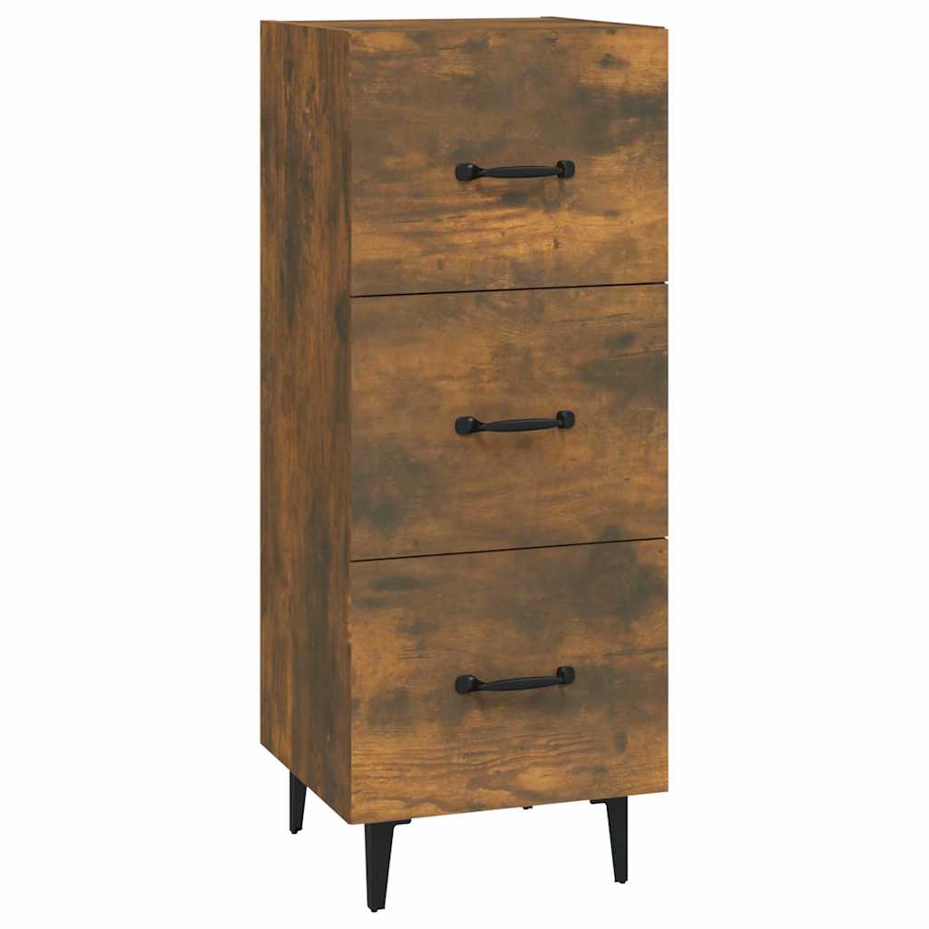 Sideboard Smoked Oak 34,5x34x90 cm Engineered Wood