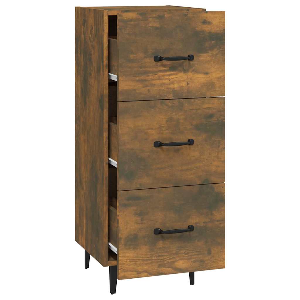 Sideboard Smoked Oak 34,5x34x90 cm Engineered Wood