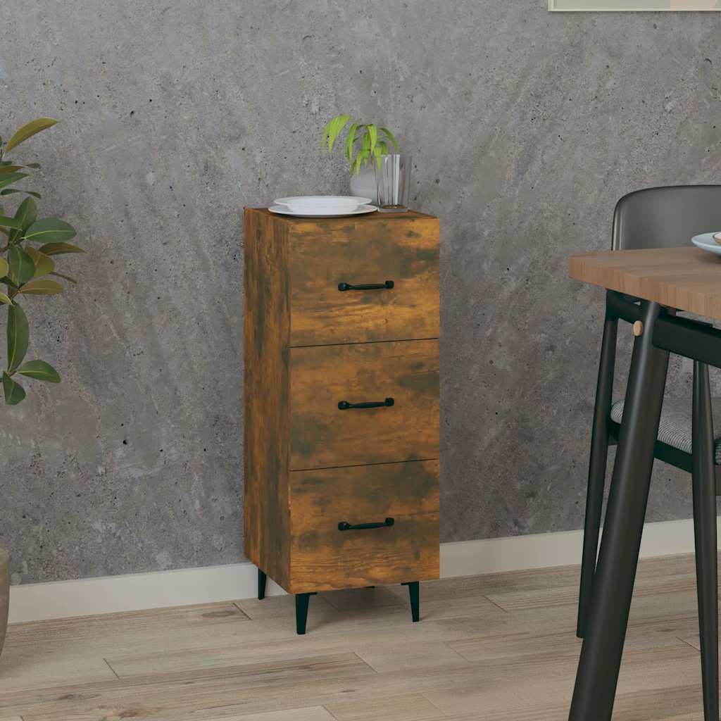 Sideboard Smoked Oak 34,5x34x90 cm Engineered Wood