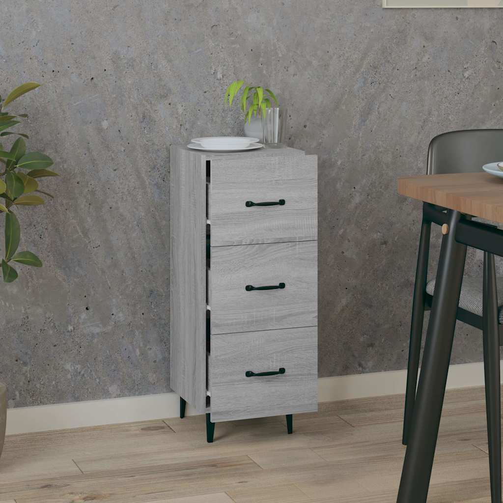 Sideboard Grey Sonoma 34,5x34x90 cm Engineered Wood
