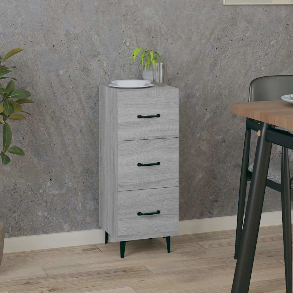 Sideboard Grey Sonoma 34,5x34x90 cm Engineered Wood