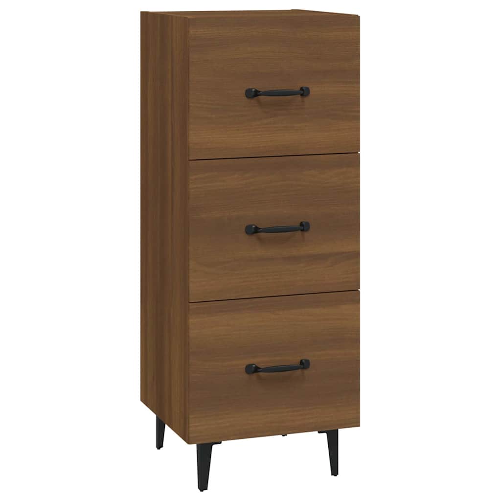Sideboard Brown Oak 34,5x34x90 cm Engineered Wood