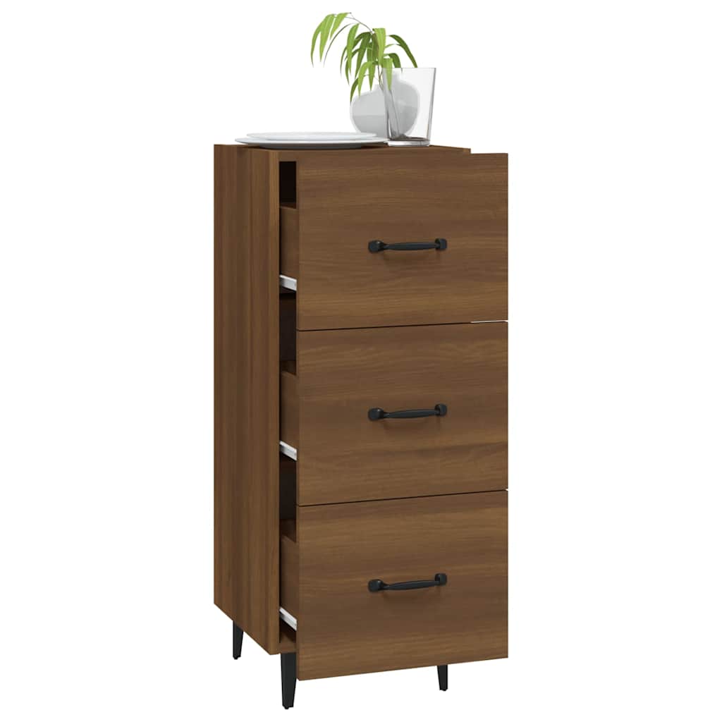 Sideboard Brown Oak 34,5x34x90 cm Engineered Wood