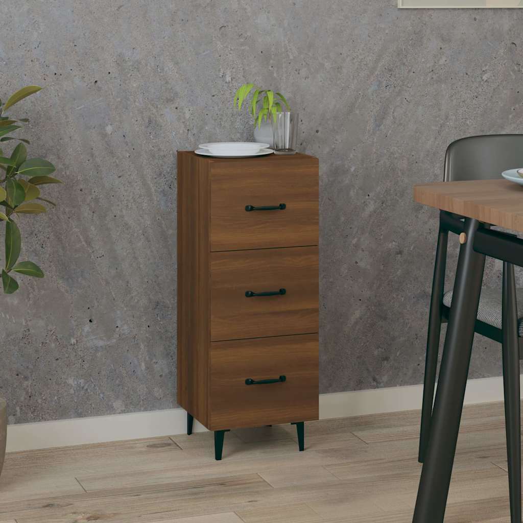Sideboard Brown Oak 34,5x34x90 cm Engineered Wood