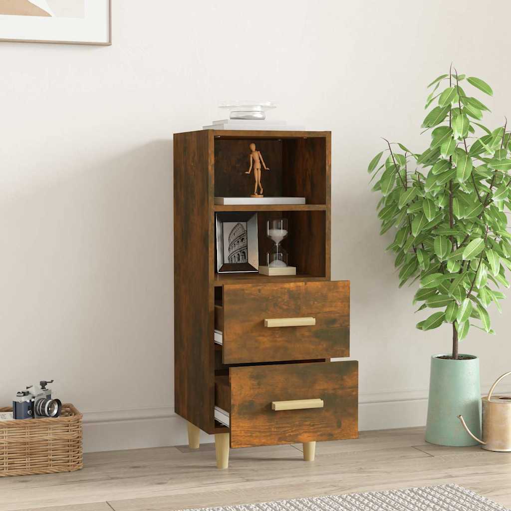 817414 vidaXL Sideboard Smoked Oak 34,5x34x90 cm Engineered Wood