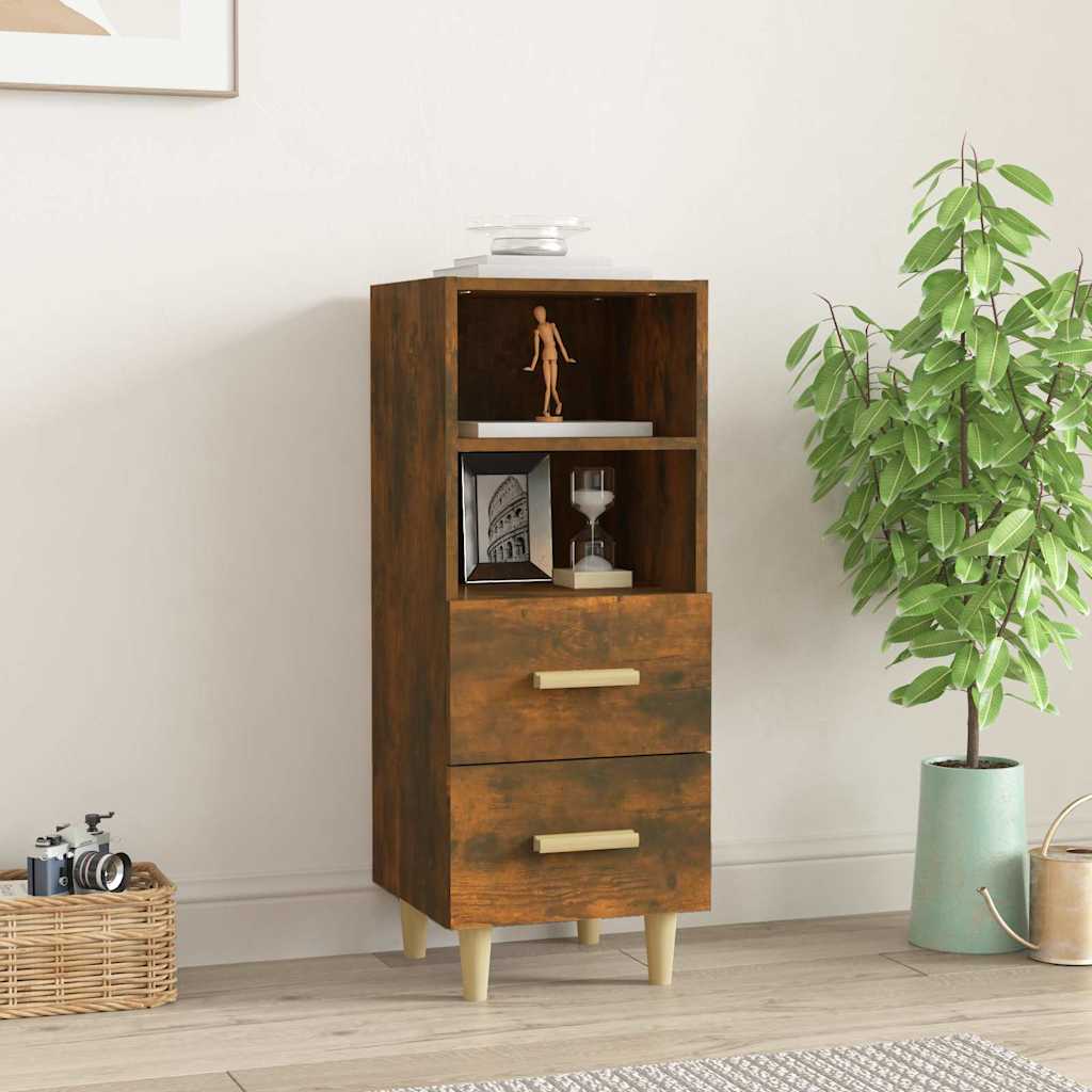 817414 vidaXL Sideboard Smoked Oak 34,5x34x90 cm Engineered Wood